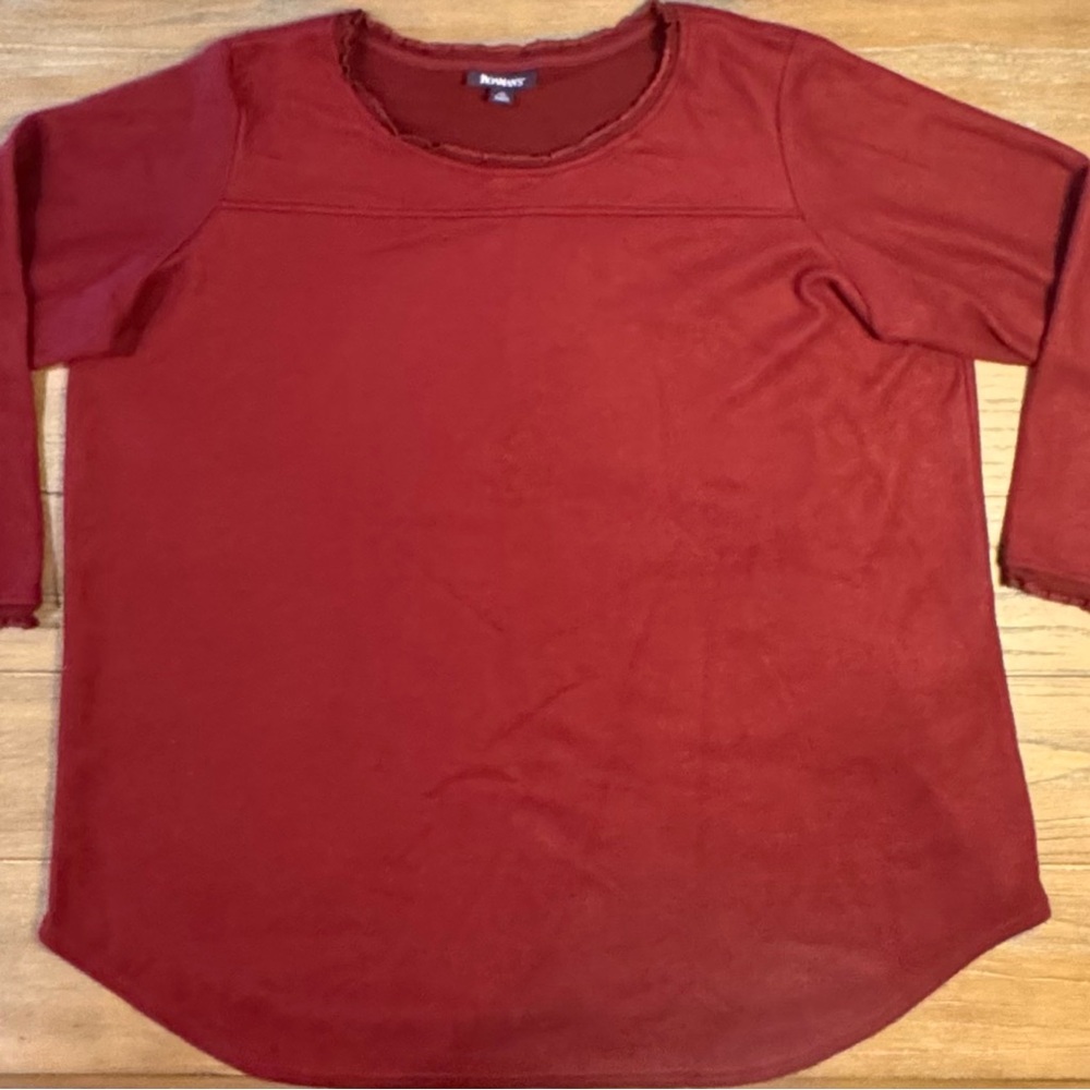 Roaman's Deep Red Long Sleeve Top